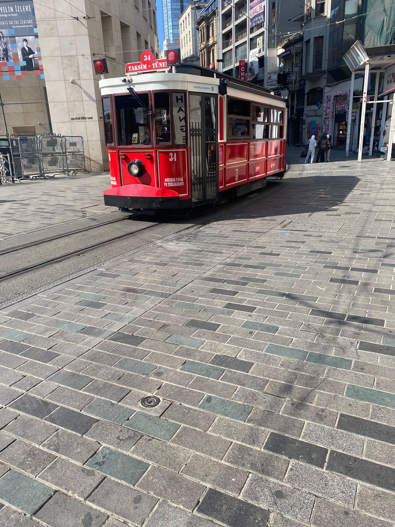 The nostalgic tram on İstiklal Avenue
